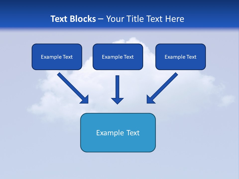 A Blue Sky With A Cloud In The Middle Of It PowerPoint Template