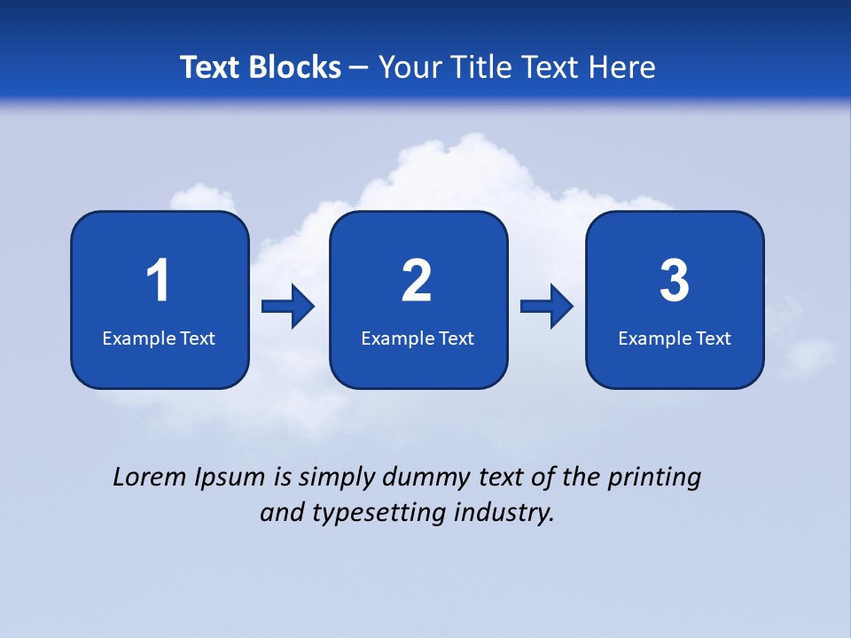 A Blue Sky With A Cloud In The Middle Of It PowerPoint Template