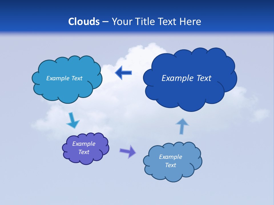 A Blue Sky With A Cloud In The Middle Of It PowerPoint Template