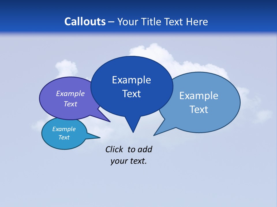A Blue Sky With A Cloud In The Middle Of It PowerPoint Template
