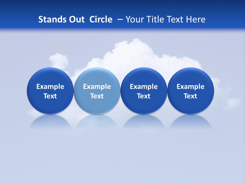 A Blue Sky With A Cloud In The Middle Of It PowerPoint Template