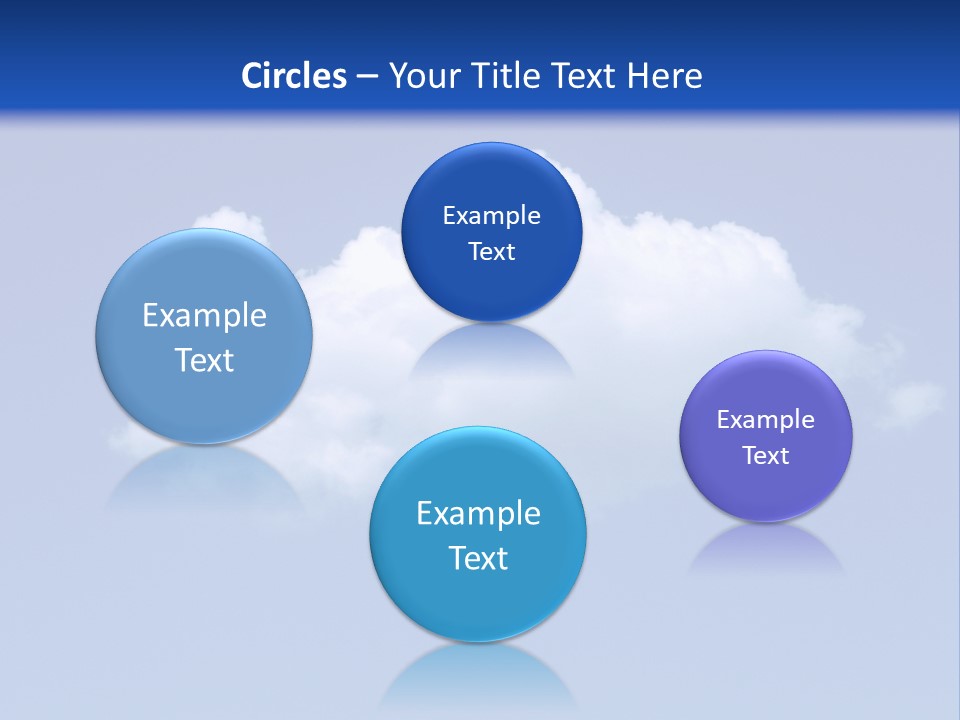 A Blue Sky With A Cloud In The Middle Of It PowerPoint Template