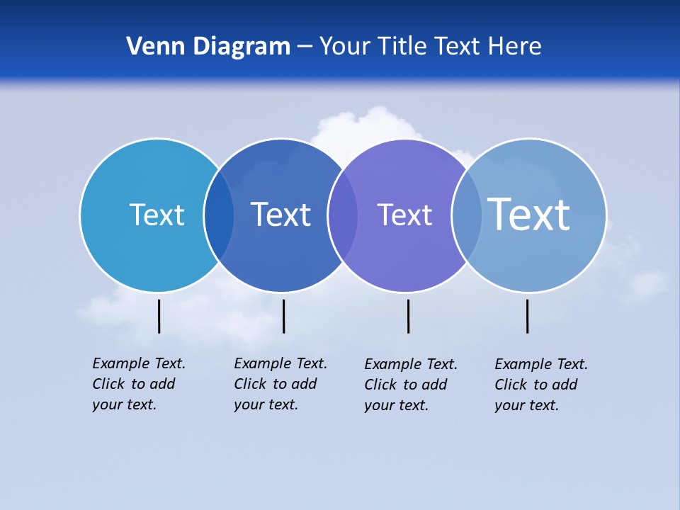 A Blue Sky With A Cloud In The Middle Of It PowerPoint Template
