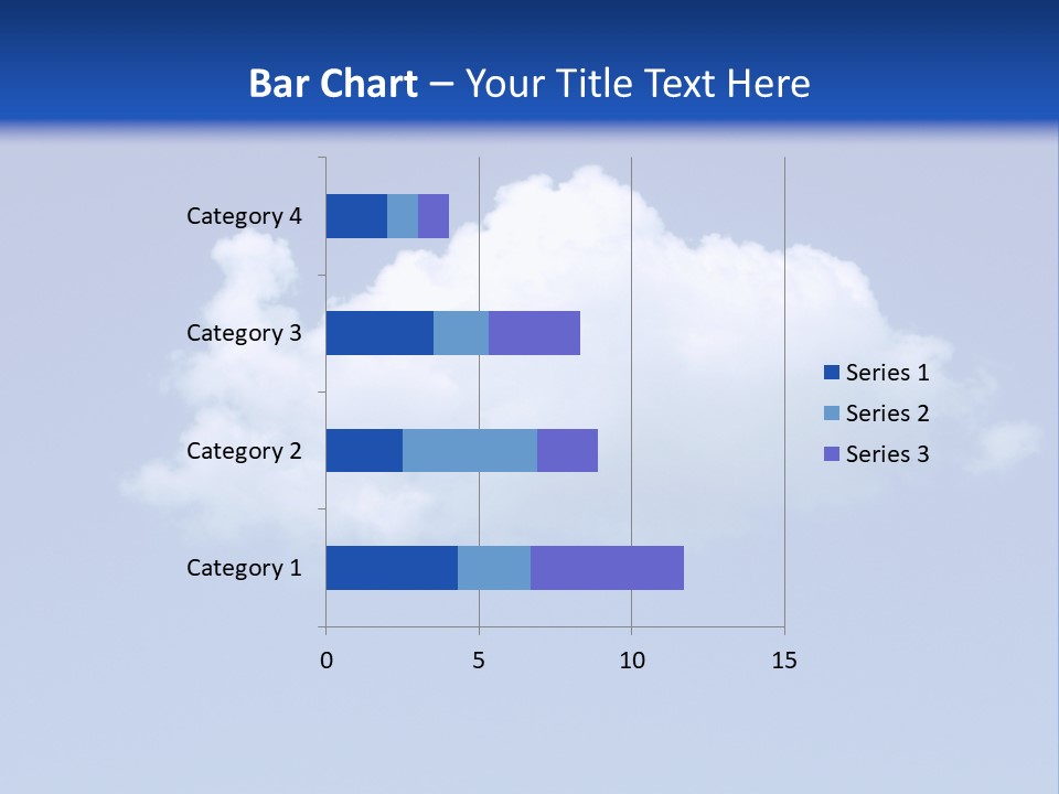 A Blue Sky With A Cloud In The Middle Of It PowerPoint Template