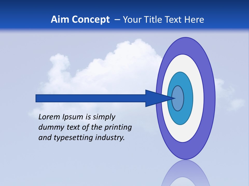 A Blue Sky With A Cloud In The Middle Of It PowerPoint Template