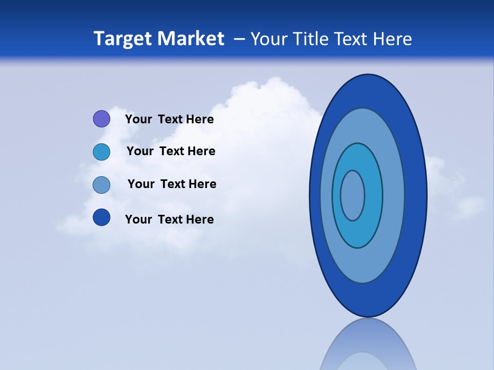 A Blue Sky With A Cloud In The Middle Of It PowerPoint Template
