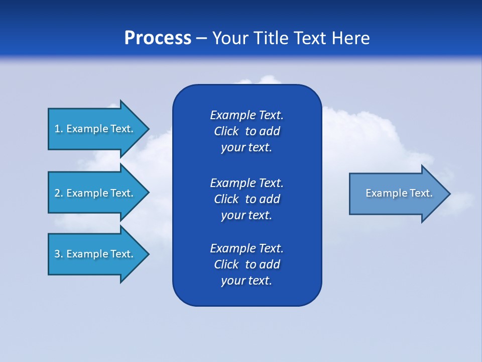 A Blue Sky With A Cloud In The Middle Of It PowerPoint Template