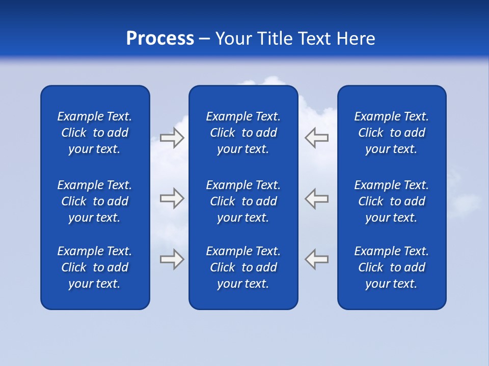 A Blue Sky With A Cloud In The Middle Of It PowerPoint Template