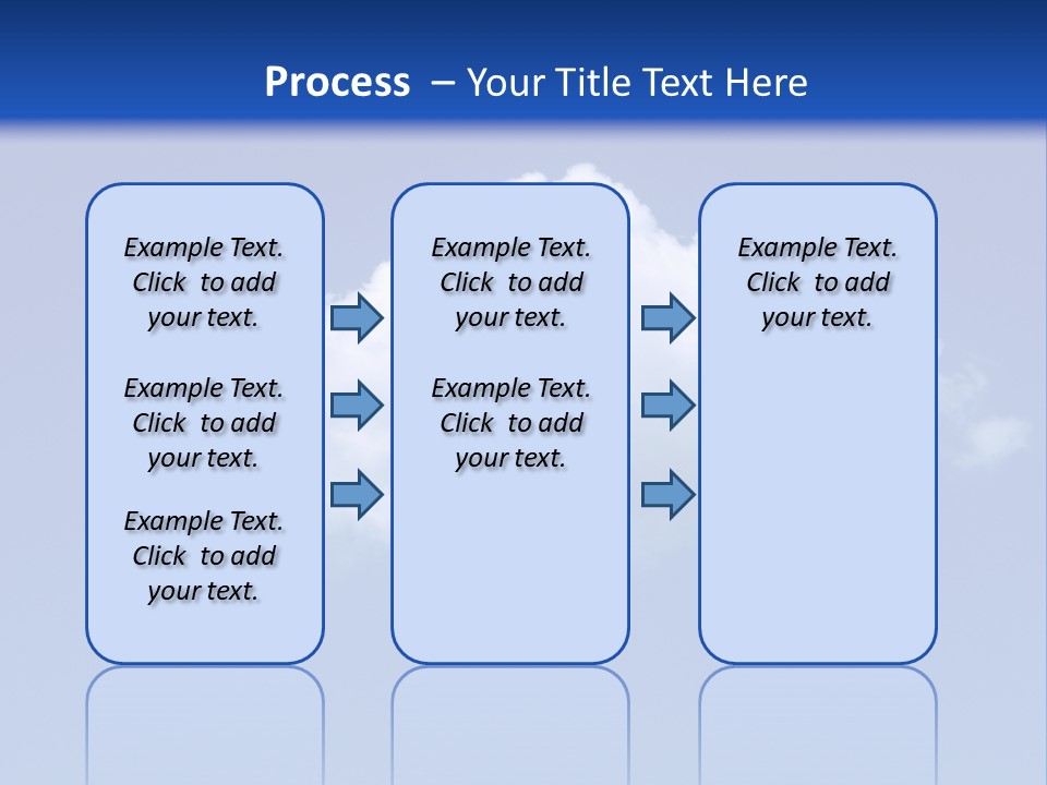 A Blue Sky With A Cloud In The Middle Of It PowerPoint Template