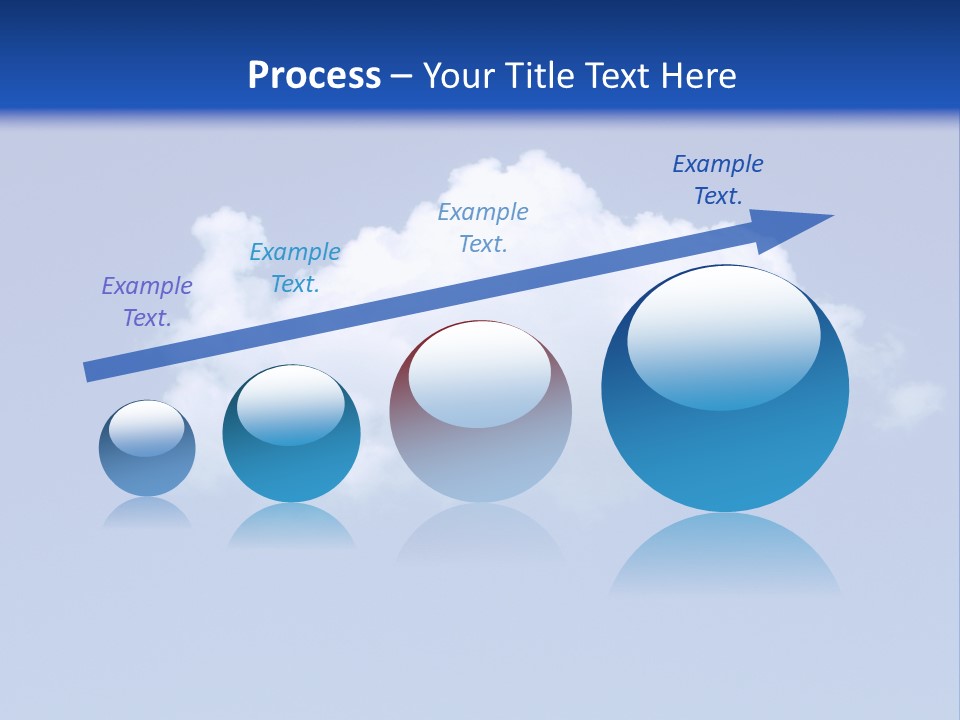 A Blue Sky With A Cloud In The Middle Of It PowerPoint Template