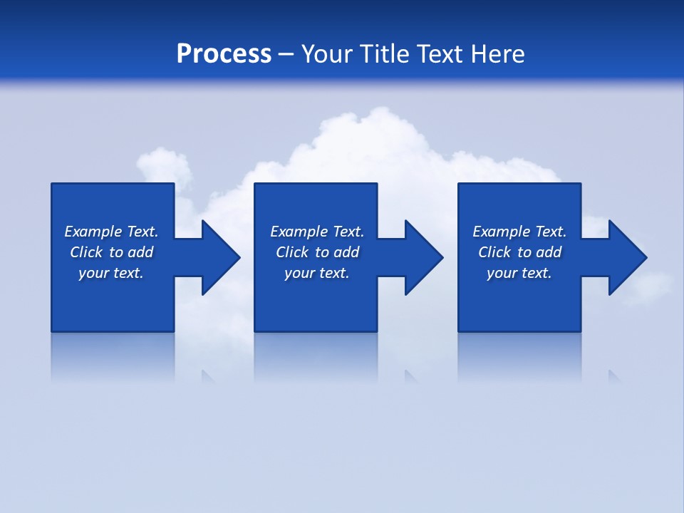 A Blue Sky With A Cloud In The Middle Of It PowerPoint Template