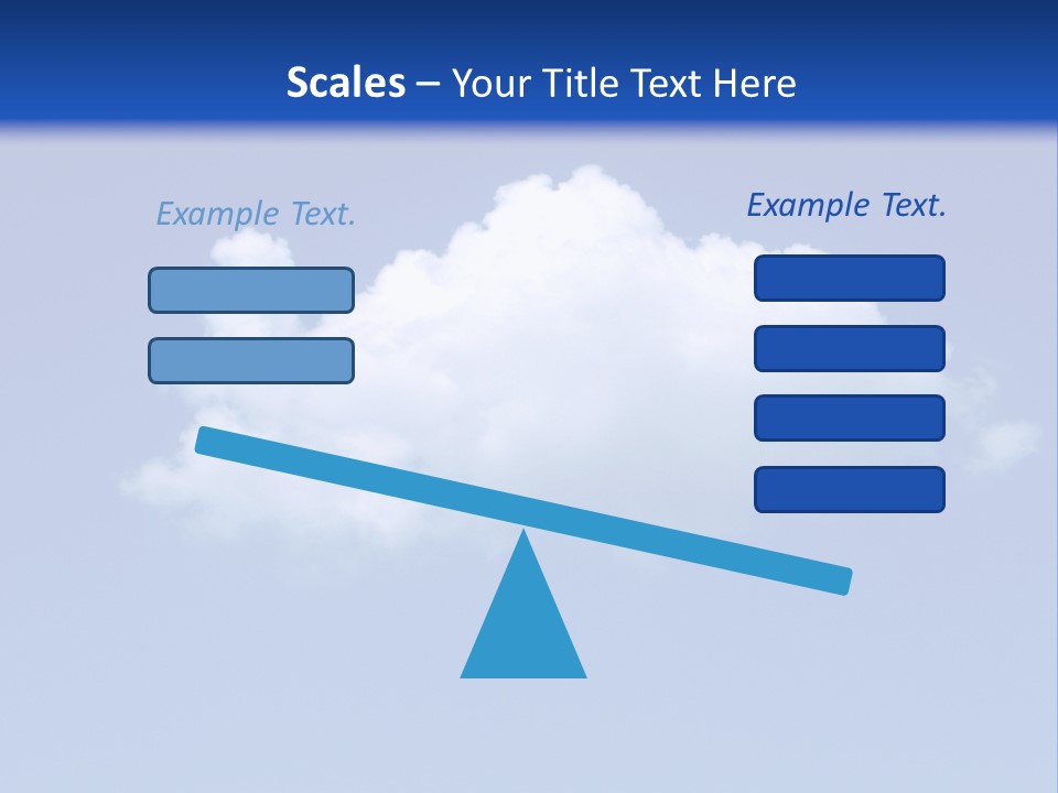 A Blue Sky With A Cloud In The Middle Of It PowerPoint Template