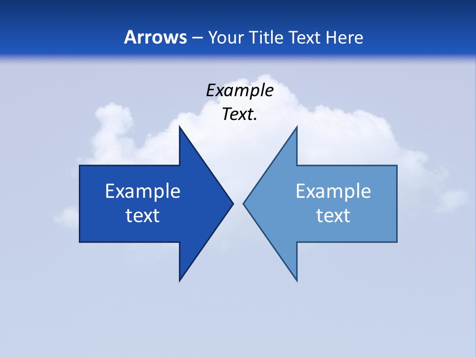 A Blue Sky With A Cloud In The Middle Of It PowerPoint Template