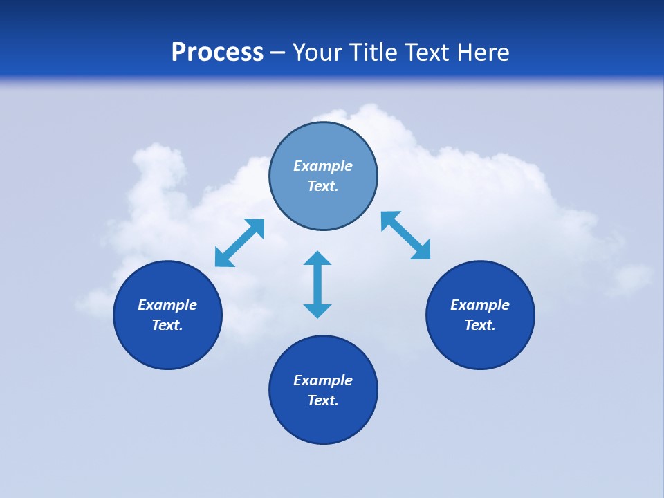 A Blue Sky With A Cloud In The Middle Of It PowerPoint Template