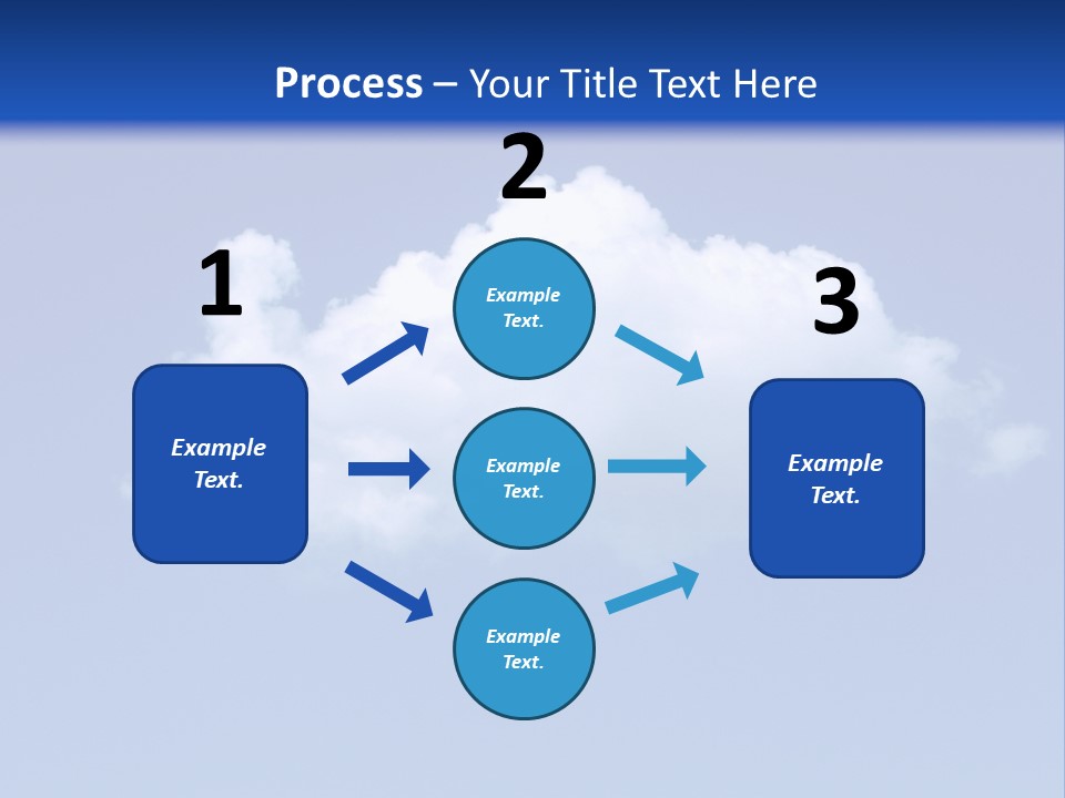 A Blue Sky With A Cloud In The Middle Of It PowerPoint Template