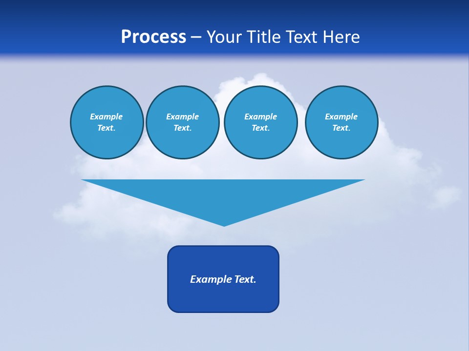 A Blue Sky With A Cloud In The Middle Of It PowerPoint Template