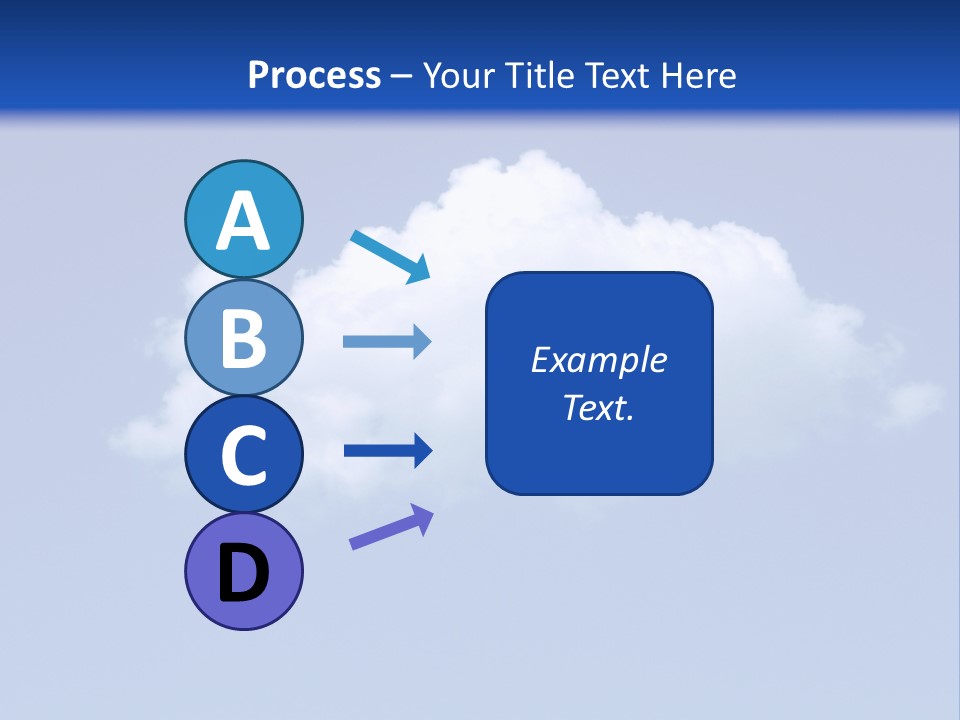 A Blue Sky With A Cloud In The Middle Of It PowerPoint Template