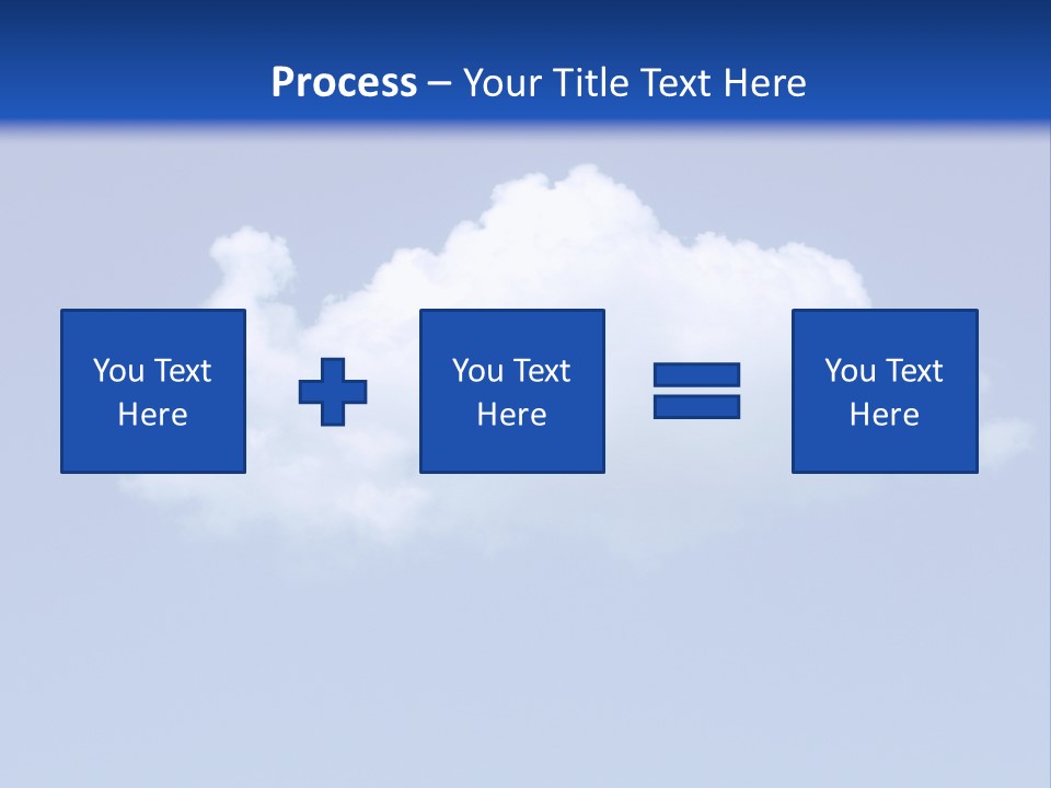 A Blue Sky With A Cloud In The Middle Of It PowerPoint Template