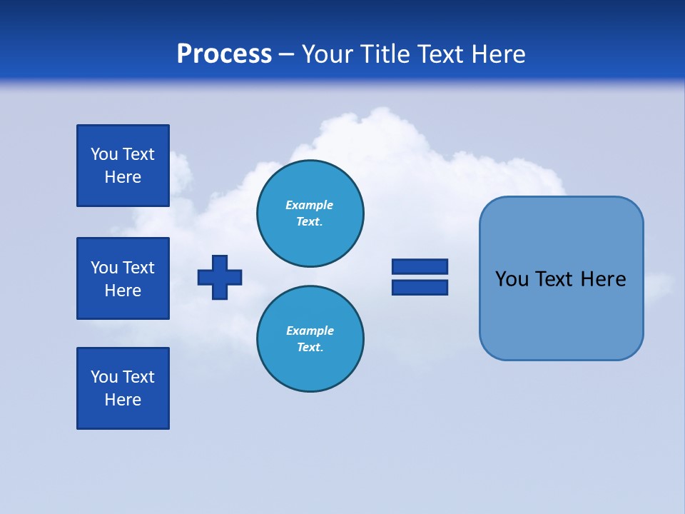 A Blue Sky With A Cloud In The Middle Of It PowerPoint Template