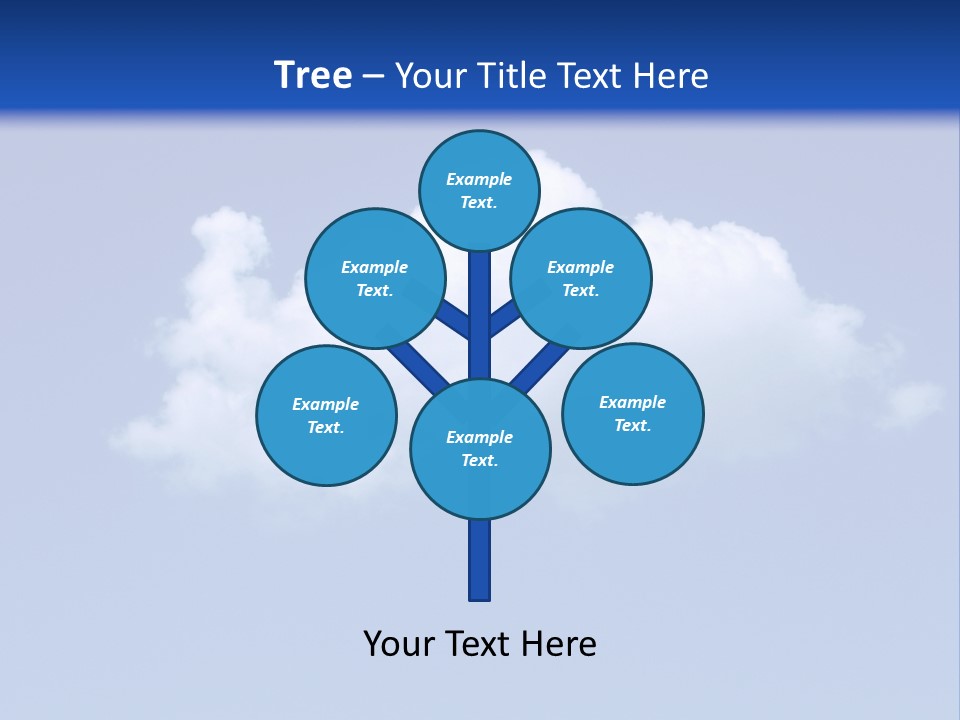 A Blue Sky With A Cloud In The Middle Of It PowerPoint Template
