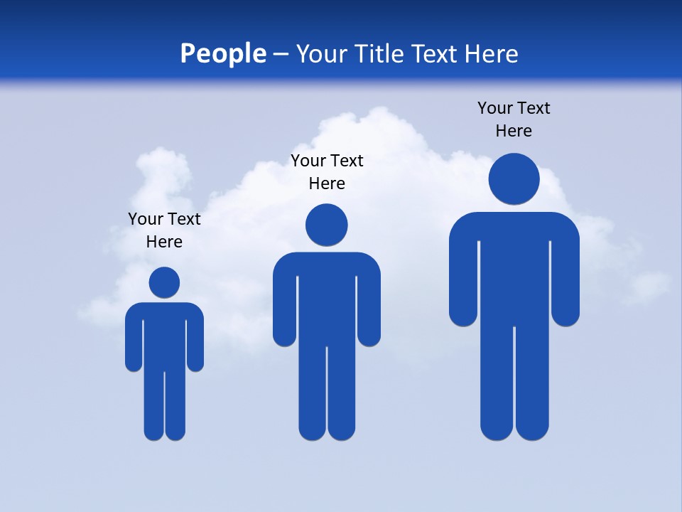 A Blue Sky With A Cloud In The Middle Of It PowerPoint Template