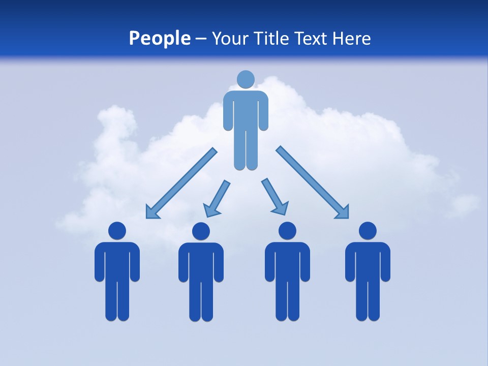 A Blue Sky With A Cloud In The Middle Of It PowerPoint Template