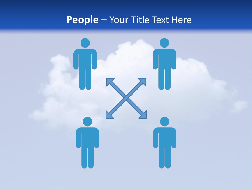 A Blue Sky With A Cloud In The Middle Of It PowerPoint Template