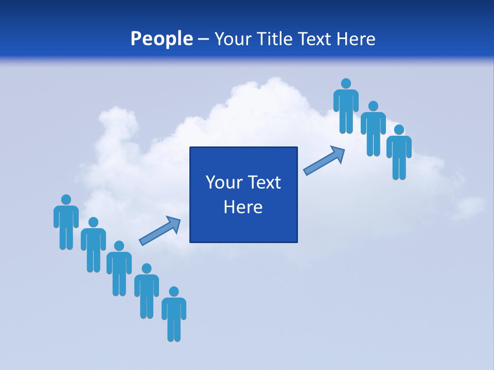 A Blue Sky With A Cloud In The Middle Of It PowerPoint Template