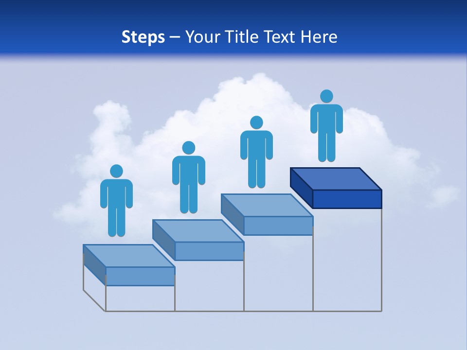 A Blue Sky With A Cloud In The Middle Of It PowerPoint Template