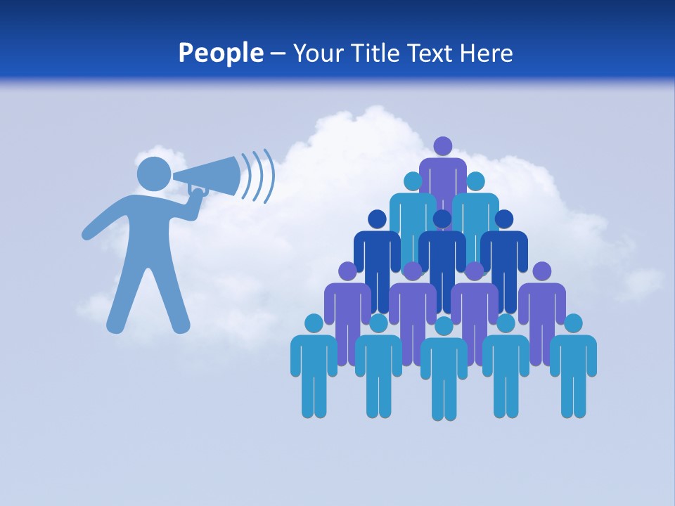 A Blue Sky With A Cloud In The Middle Of It PowerPoint Template