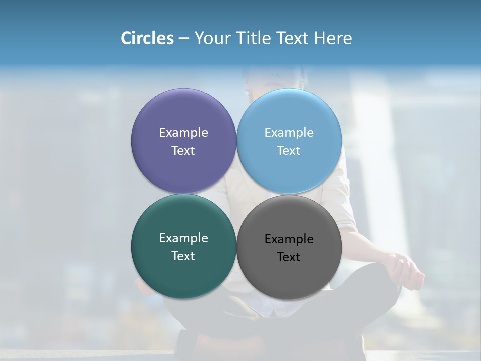 A Woman Sitting In A Lotus Position With Her Eyes Closed PowerPoint Template