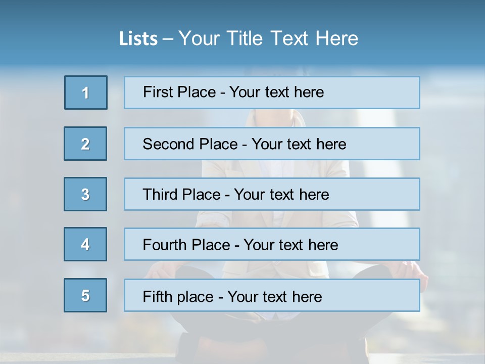 A Woman Sitting In A Lotus Position With Her Eyes Closed PowerPoint Template