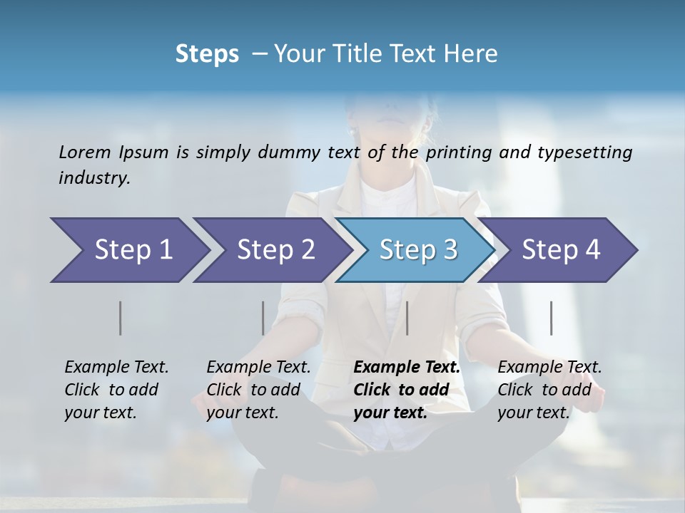 A Woman Sitting In A Lotus Position With Her Eyes Closed PowerPoint Template