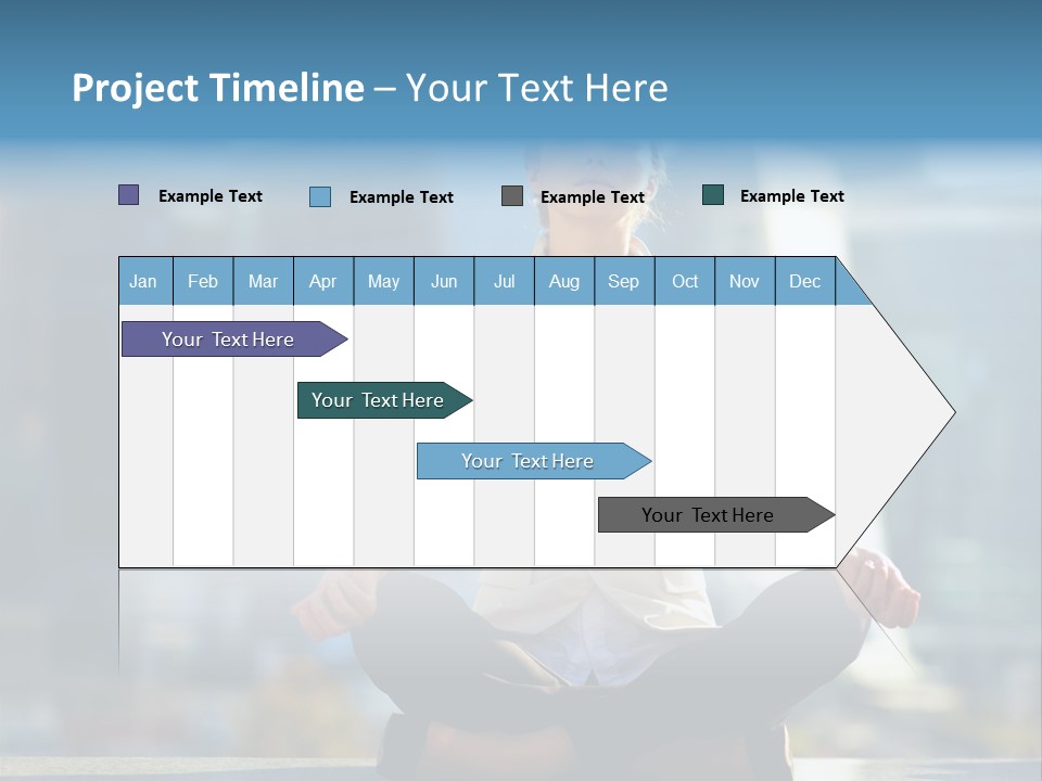 A Woman Sitting In A Lotus Position With Her Eyes Closed PowerPoint Template