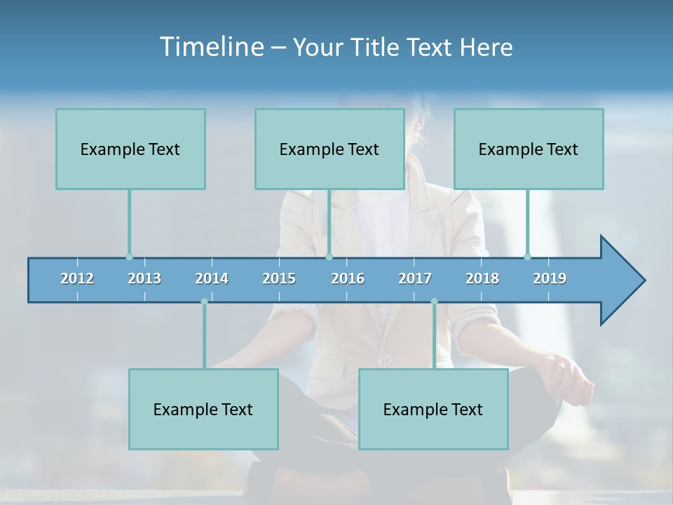 A Woman Sitting In A Lotus Position With Her Eyes Closed PowerPoint Template