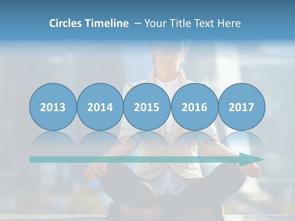 A Woman Sitting In A Lotus Position With Her Eyes Closed PowerPoint Template