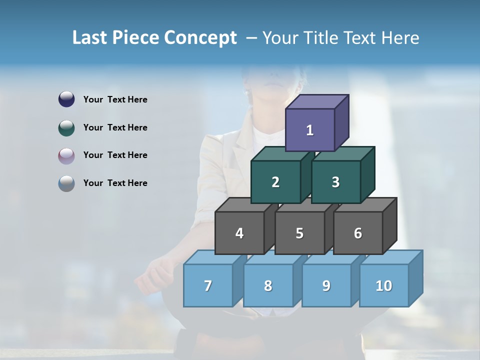 A Woman Sitting In A Lotus Position With Her Eyes Closed PowerPoint Template