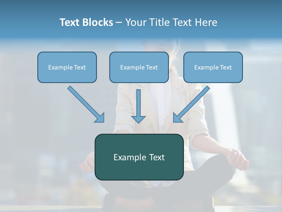 A Woman Sitting In A Lotus Position With Her Eyes Closed PowerPoint Template