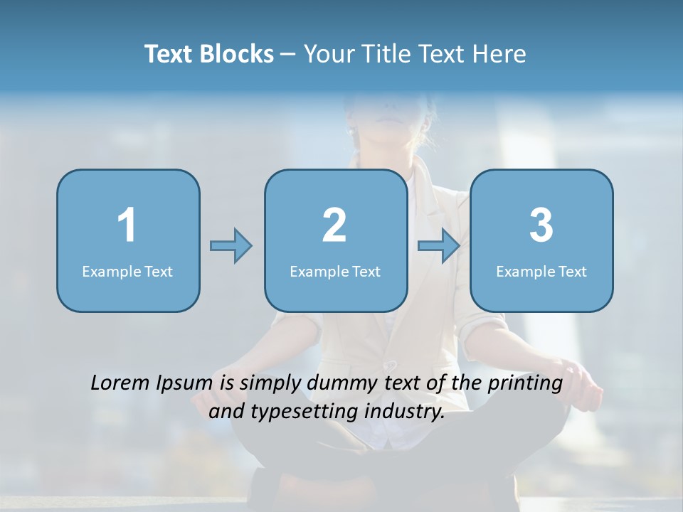 A Woman Sitting In A Lotus Position With Her Eyes Closed PowerPoint Template