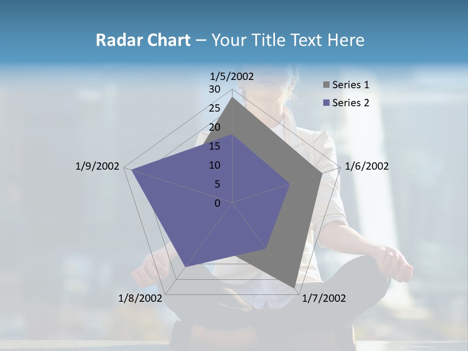 A Woman Sitting In A Lotus Position With Her Eyes Closed PowerPoint Template