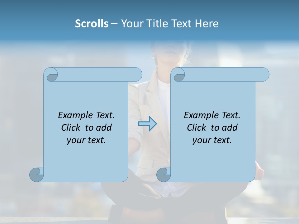 A Woman Sitting In A Lotus Position With Her Eyes Closed PowerPoint Template