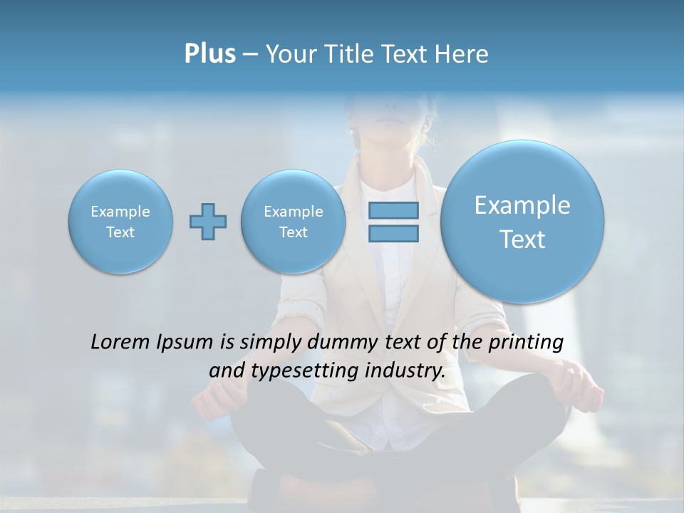 A Woman Sitting In A Lotus Position With Her Eyes Closed PowerPoint Template