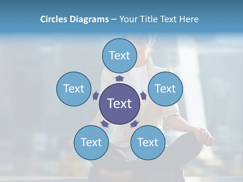 A Woman Sitting In A Lotus Position With Her Eyes Closed PowerPoint Template