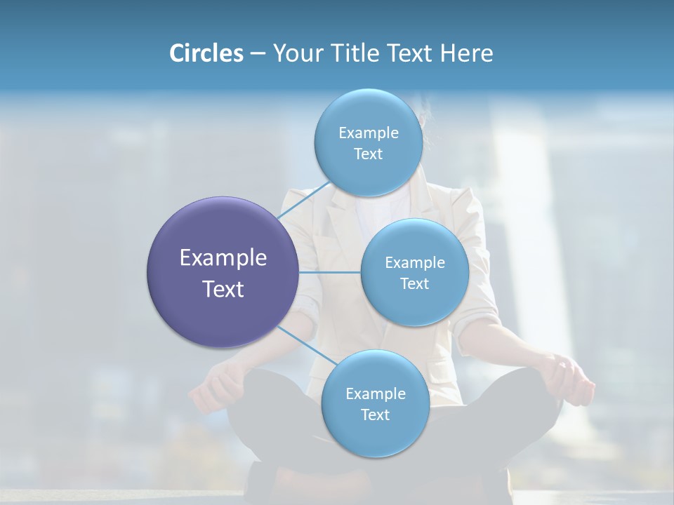 A Woman Sitting In A Lotus Position With Her Eyes Closed PowerPoint Template