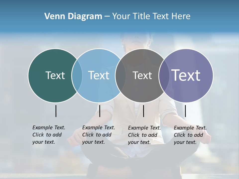 A Woman Sitting In A Lotus Position With Her Eyes Closed PowerPoint Template