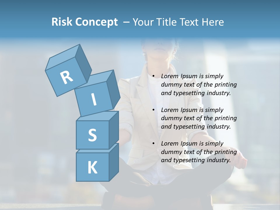 A Woman Sitting In A Lotus Position With Her Eyes Closed PowerPoint Template