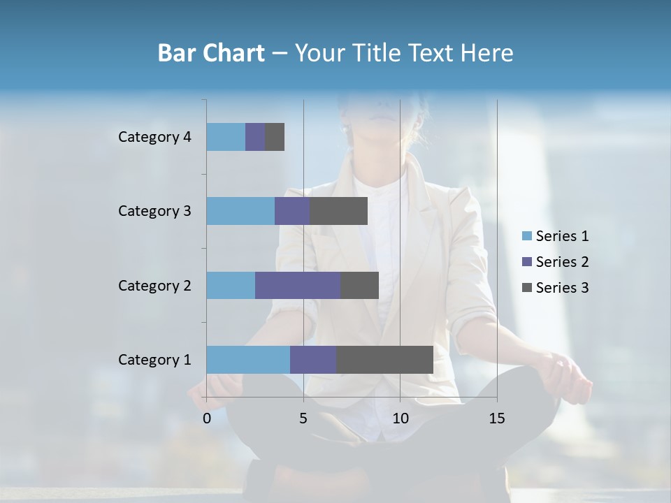 A Woman Sitting In A Lotus Position With Her Eyes Closed PowerPoint Template