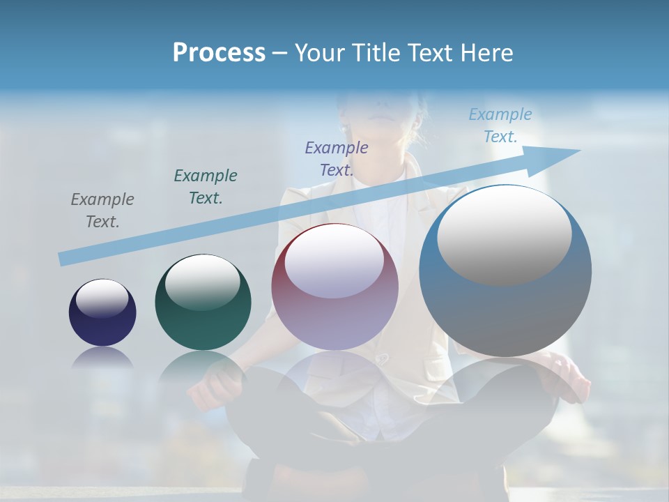 A Woman Sitting In A Lotus Position With Her Eyes Closed PowerPoint Template