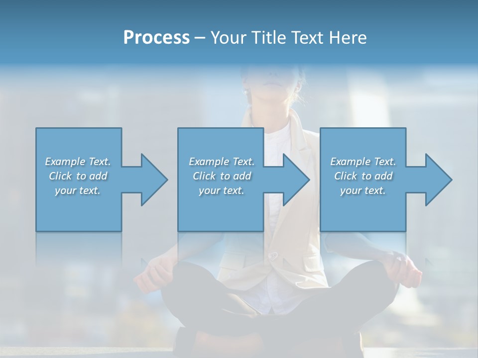 A Woman Sitting In A Lotus Position With Her Eyes Closed PowerPoint Template