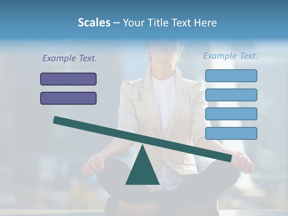 A Woman Sitting In A Lotus Position With Her Eyes Closed PowerPoint Template